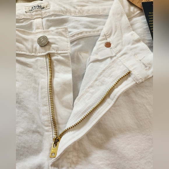 Sold!! POLO RALPH LAUREN VARICK SLIM STRAIGHT FIT MEN'S JEANS WHITE 33X32 NWT! - Picture 9 of 12